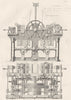 ENGINEERING. Yarn machinery for overtwisting yarn (1)  1880 old antique print