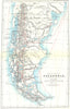 SOUTH AMERICA. Sketch map of Patagonia. RGS 1904 old antique plan chart