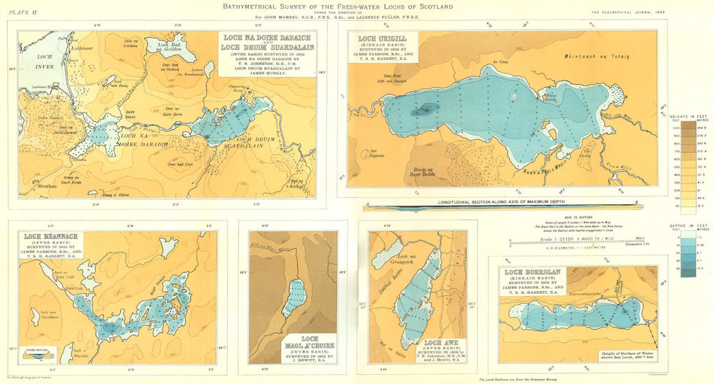 SCOTTISH LOCHS.Na Doire Daraich;Urigill;Beannach;Maol A'choire;Borrolan 1904 map