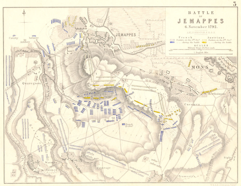 BATTLE OF JEMAPPES 6 November 1792. French Revolutionary Wars. Mons 1848