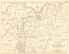 BATTLE OF THE TREBBIA. 18th, 19th, and 20th June 1799. Italy. Piacenza 1848 map
