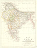 INDIA. Map to Illustrate the campaigns from 1799 to 1806. Napoleonic Wars 1848
