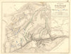 BATTLE OF PULTUSK. 26th December 1806. Poland. Napoleonic Wars 1848 old map