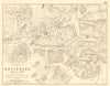 BATTLE OF LIDZBARK WARMINSKI (HEILSBERG). 10th June 1807. Poland 1848 old map