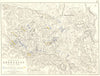 BATTLE OF ABENSBERG. 20th April 1809. Germany. Napoleonic Wars 1848 old map