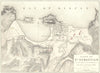 SIEGE OF SAN SEBASTIAN. Wellington June-Sept 1813. Spain 1848 old antique map