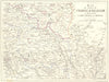 FRANCE & BELGIUM illustrating the campaigns of 1814-15 Napoleonic Wars 1848 map