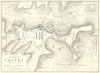 BATTLE OF CRAONNE. 7th March 1814. Aisne. Napoleonic Wars 1848 old antique map