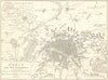 BATTLE OF PARIS. 30th March 1814. France. Napoleonic Wars 1848 old antique map