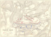 BATTLE OF QUATRE BRAS. 16th June 1815. Belgium. Napoleonic Wars 1848 old map