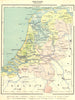 NETHERLANDS. Nederland;  (Hoogtekaart)  1922 old antique map plan chart