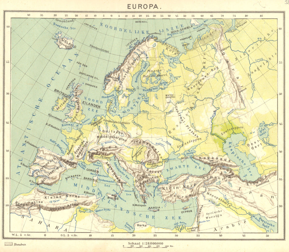 EUROPE. Europa (1)  1922 old antique vintage map plan chart