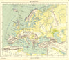 EUROPE. Europa (1)  1922 old antique vintage map plan chart