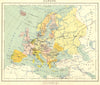 EUROPE. Europa (2)  1922 old antique vintage map plan chart