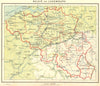 BELGIUM. België en Luxemburg 1922 old antique vintage map plan chart