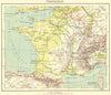 FRANCE. Frankrijk 1922 old antique vintage map plan chart