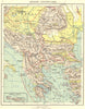 MAPS. Balkan- Schiereiland; Inset map of Kandia of Kreta (Grieksch)  1922