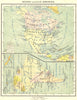 N AMERICA. Noord- Zuid- Amerika; Atlantische Oceaan (2)  1922 old antique map
