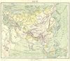 ASIA. Azië (1)  1922 old antique vintage map plan chart