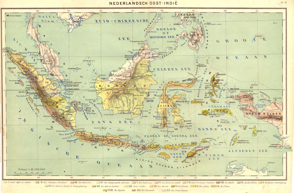 INDONESIA. Nederlandsch oost- Indië 1922 old antique vintage map plan chart
