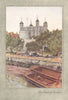 LONDON. The Tower of London 1926 old vintage print picture
