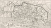 LONDON. City Churches, Wards Guildhalls before the Great fire 1926 old map