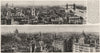 LONDON. Views to East and West from the summit of the monument 1926 old print