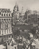 LONDON.Spire of St. Martin's Ludgate silhouetted against bulk of St. Paul's 1926