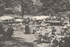 LONDON. Continental Lunch-time trees Embankment Gdns Charing Cross 1926 print