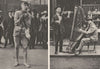 LONDON. 2 entertainer. Weirdly- Garbed Houdini Pit Queue wandering Harpist 1926