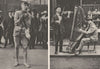 LONDON. 2 entertainer. Weirdly- Garbed Houdini Pit Queue wandering Harpist 1926