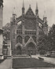 WESTMINSTER ABBEY. North front and the main entrance to the Abbey 1926 print