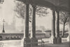 LONDON. Westminster- Bridge & Big Ben from St. Thomas's Hospital 1926 print