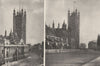 LONDON. Old Law Courts at Westminster & site it appears to- day 1926 print