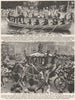 LONDON. Royal barge at Henley. state coach to open Parliament 1926 old print