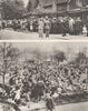 LONDON ZOO. Holiday naturalists crowd zoo day's entertainment instruction 1926
