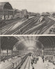 LONDON. Addison Road. Olympia. Paddington station. Trains 1926 old print