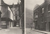 LONDON. A court off Borough high street and the first house in Bankside 1926