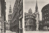 LONDON. Tower St. Bride's Bride Lane.St Augustine's Watling Street 1926 print