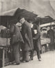LONDON. At one of the bookstalls of the Farringdon Road market 1926 old print