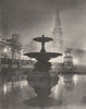 TRAFALGAR SQUARE. Night rain has turned pavements to a pool of reflections 1926
