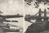 LONDON. Old wooden Battersea Bridge. Chelsea Bridge 1926 vintage print