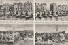 LONDON. Old London Bridge east & Blackfriars they were about 1630 1926 print