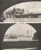 LONDON. Cannon Street railway bridge and a scene on the Embankment 1926 print