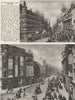 LONDON. Tottenham Court Road, 1890 and 1926 1926 old vintage print picture