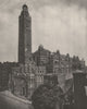LONDON. Westminster's Byzantine cathedral of Red brick from Ashley Place 1926