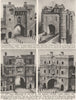 LONDON CITY GATES.Demolished act 1760. Bishop's Traitors', Alders, Ludgate  1926