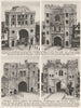 LONDON CITY GATES.Demolished 1760.Moorgate, Newgate, Aldgate Cripplegate 1926