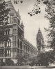 LONDON. Romanesque front of the Natural History Museum 1926 old vintage print