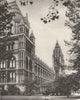 LONDON. Romanesque front of the Natural History Museum 1926 old vintage print